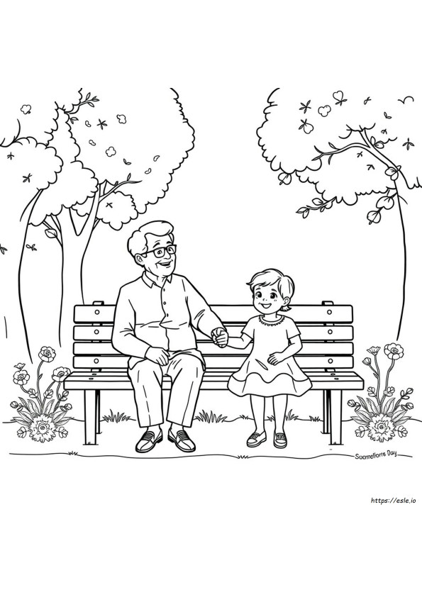 Coloring Page For Grandparents Day
