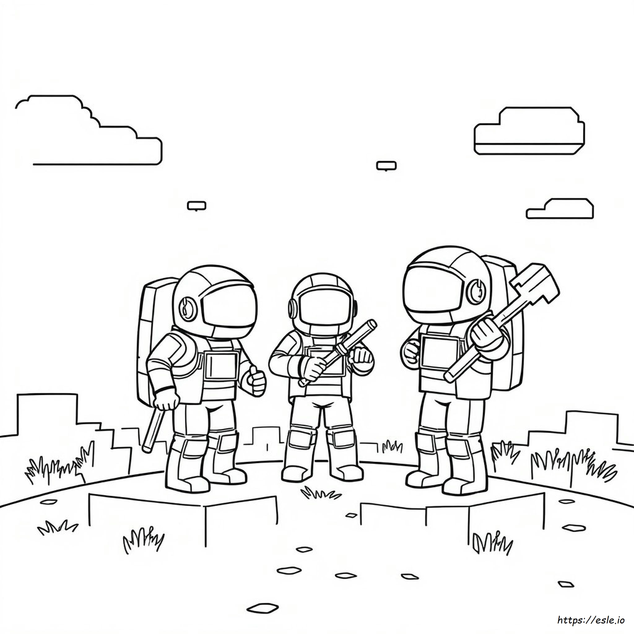Among Us Minecraft Para Colorir