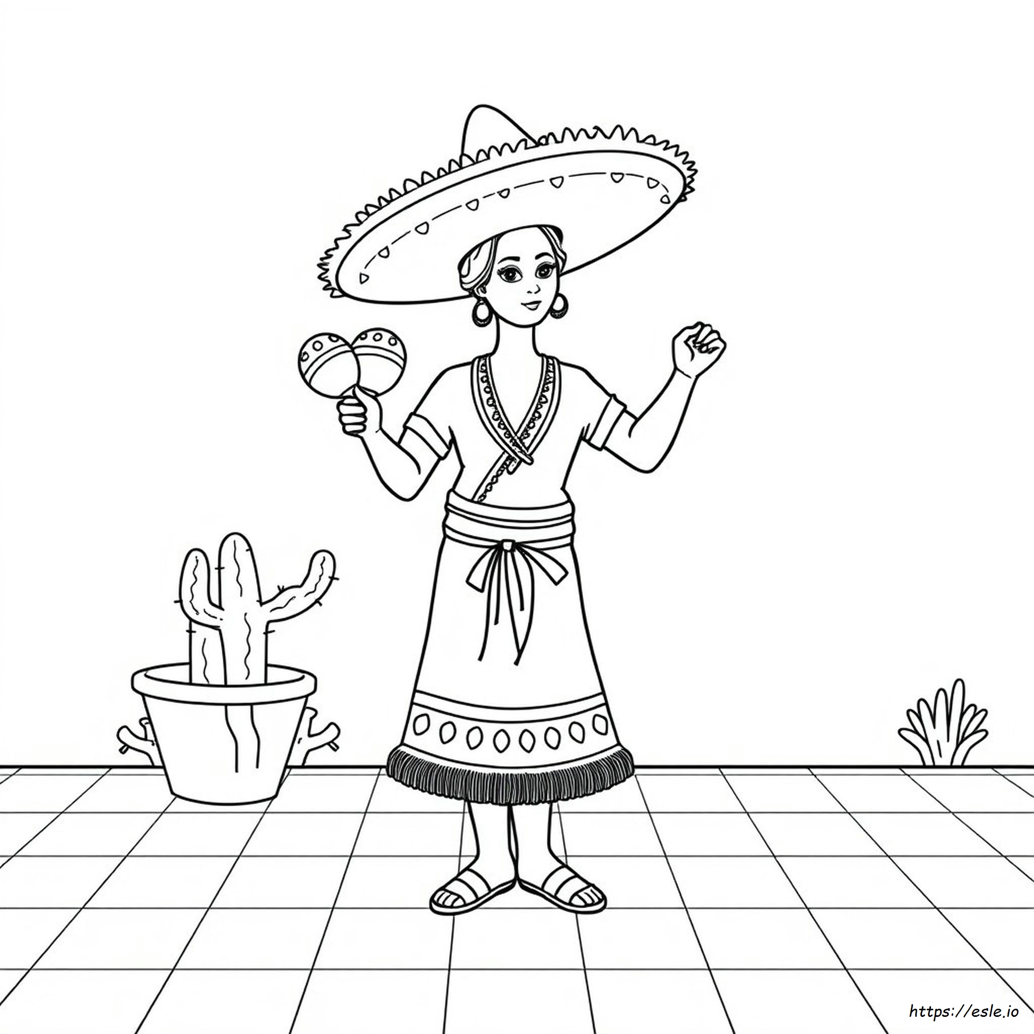 Free Printable Mexico Coloring Page