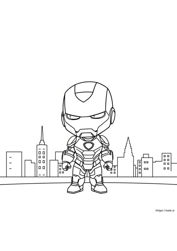 Chibi Aranyos Vasember Színező Oldalak