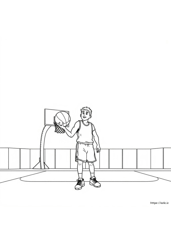 Basketball Coloring Book Pages