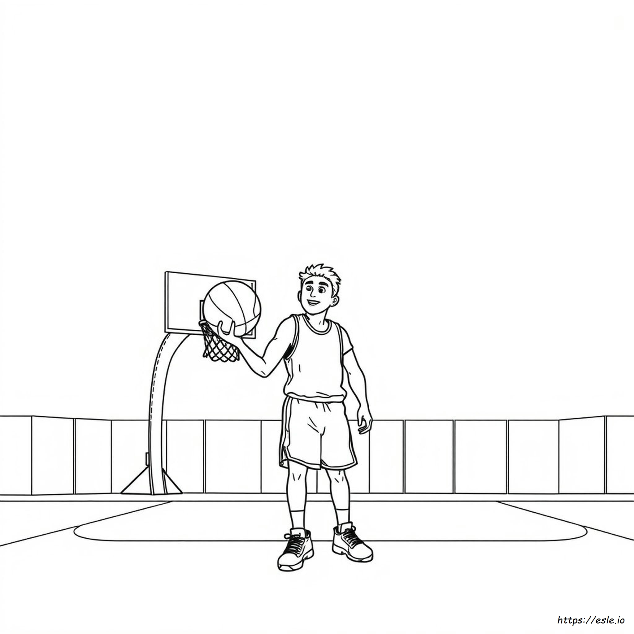 Basketball Coloring Page - Free Printable