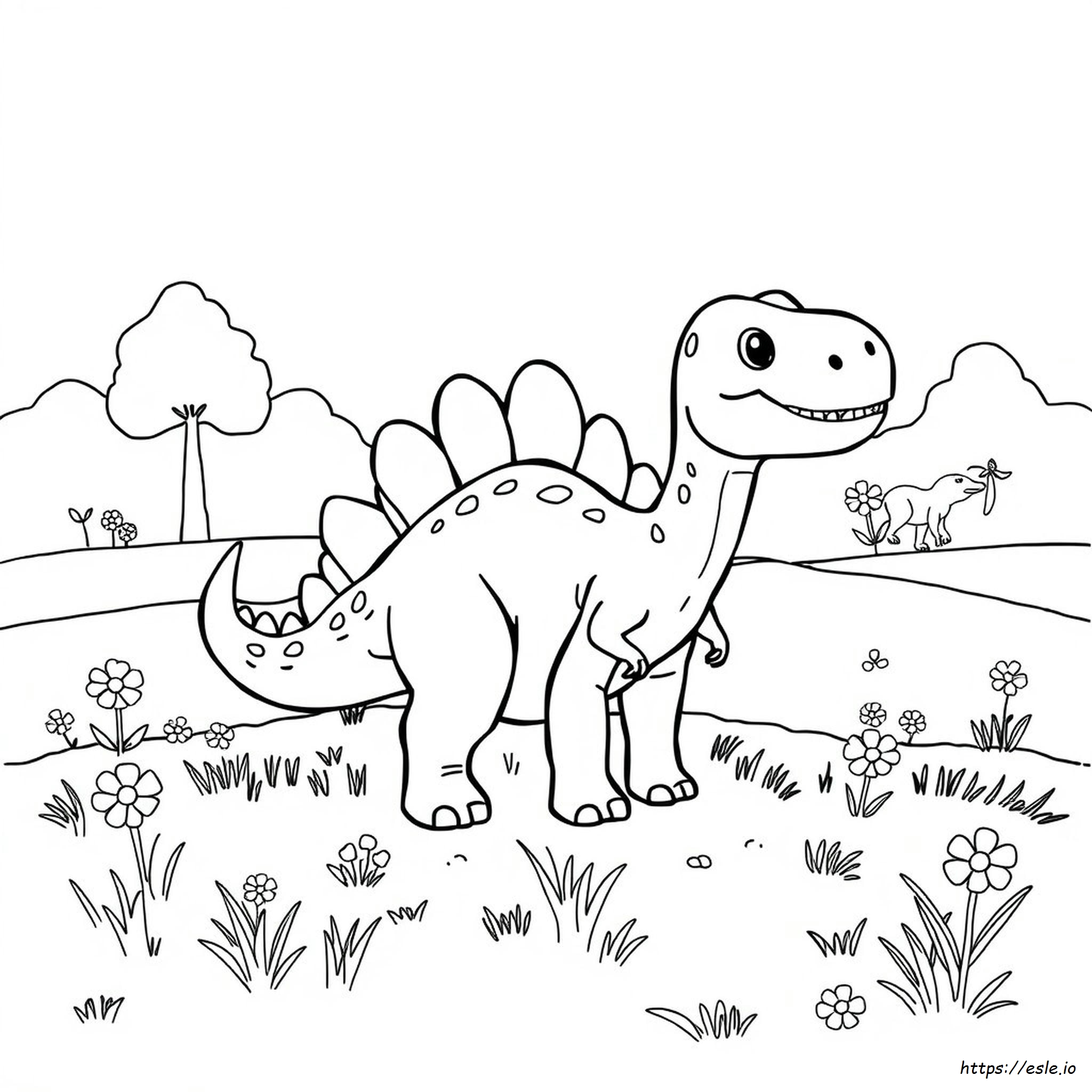 Dinosauri Carini Da Colorare - Gratis Da Stampare