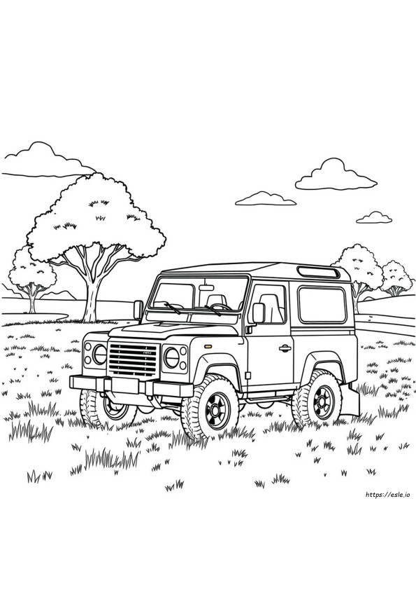 Land Rover Defender Coloring Page