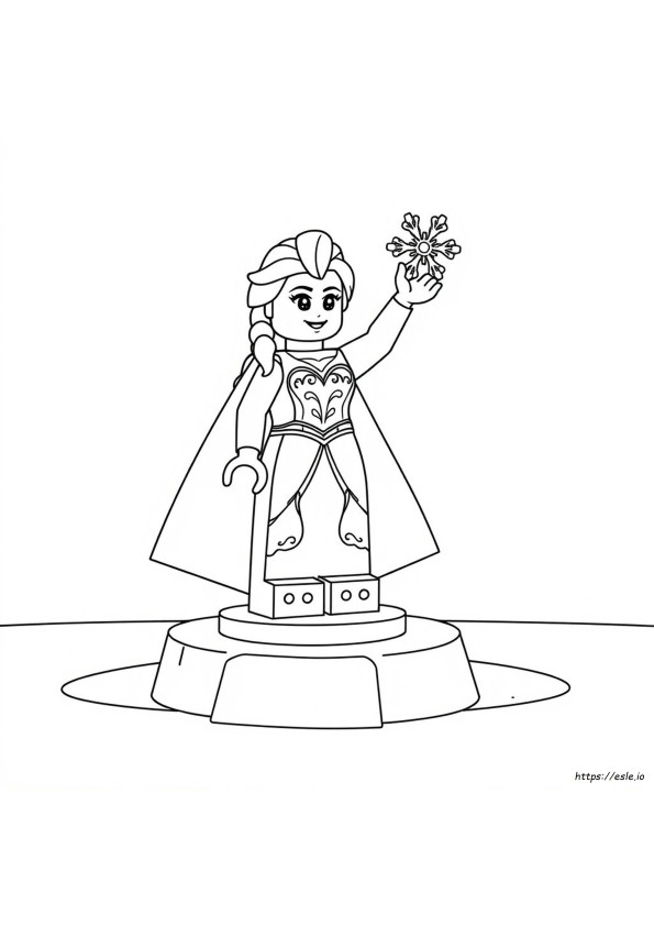 Lego Elsa Coloring Pages