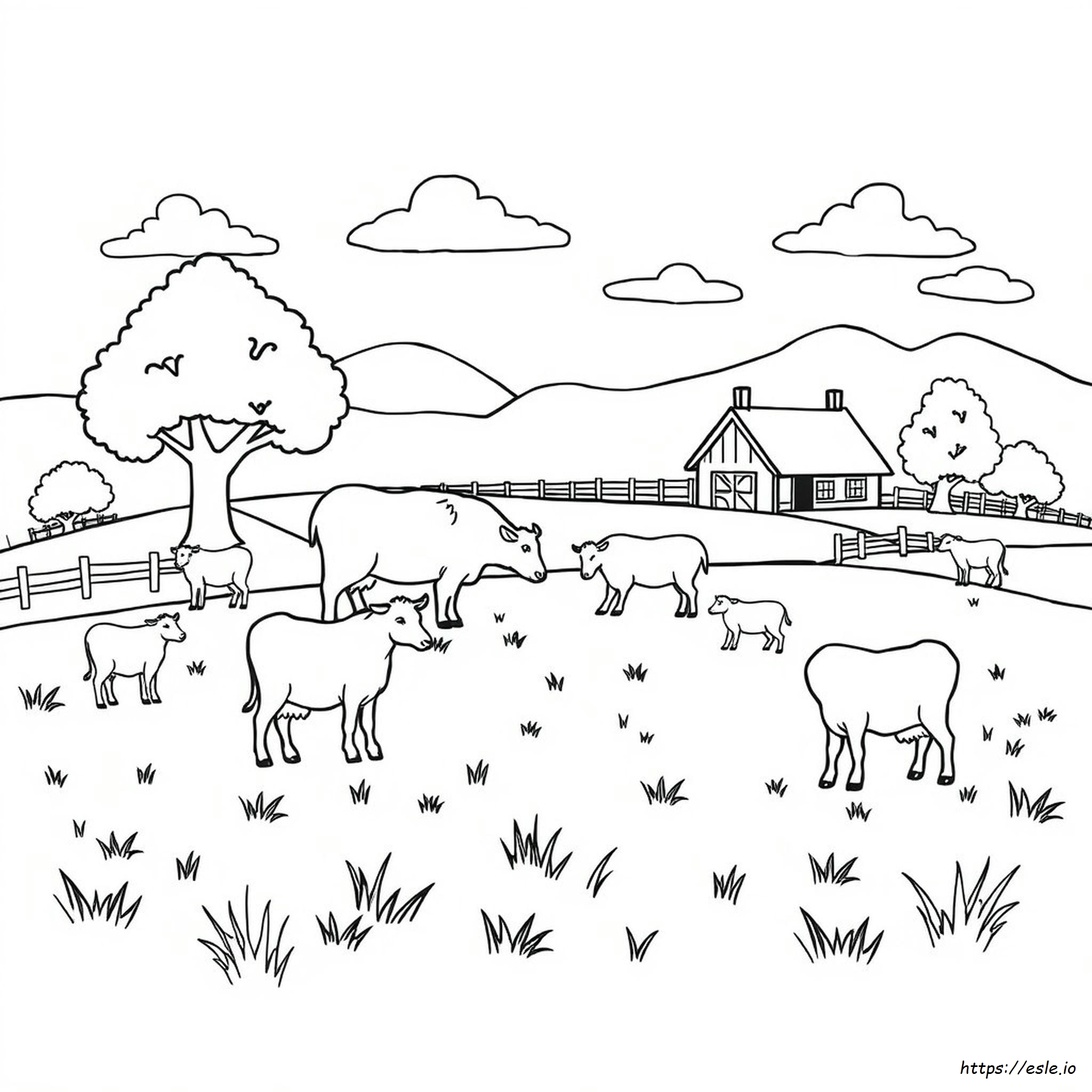 Desenho Para Colorir De Animais Da Fazenda - Grátis Para Imprimir