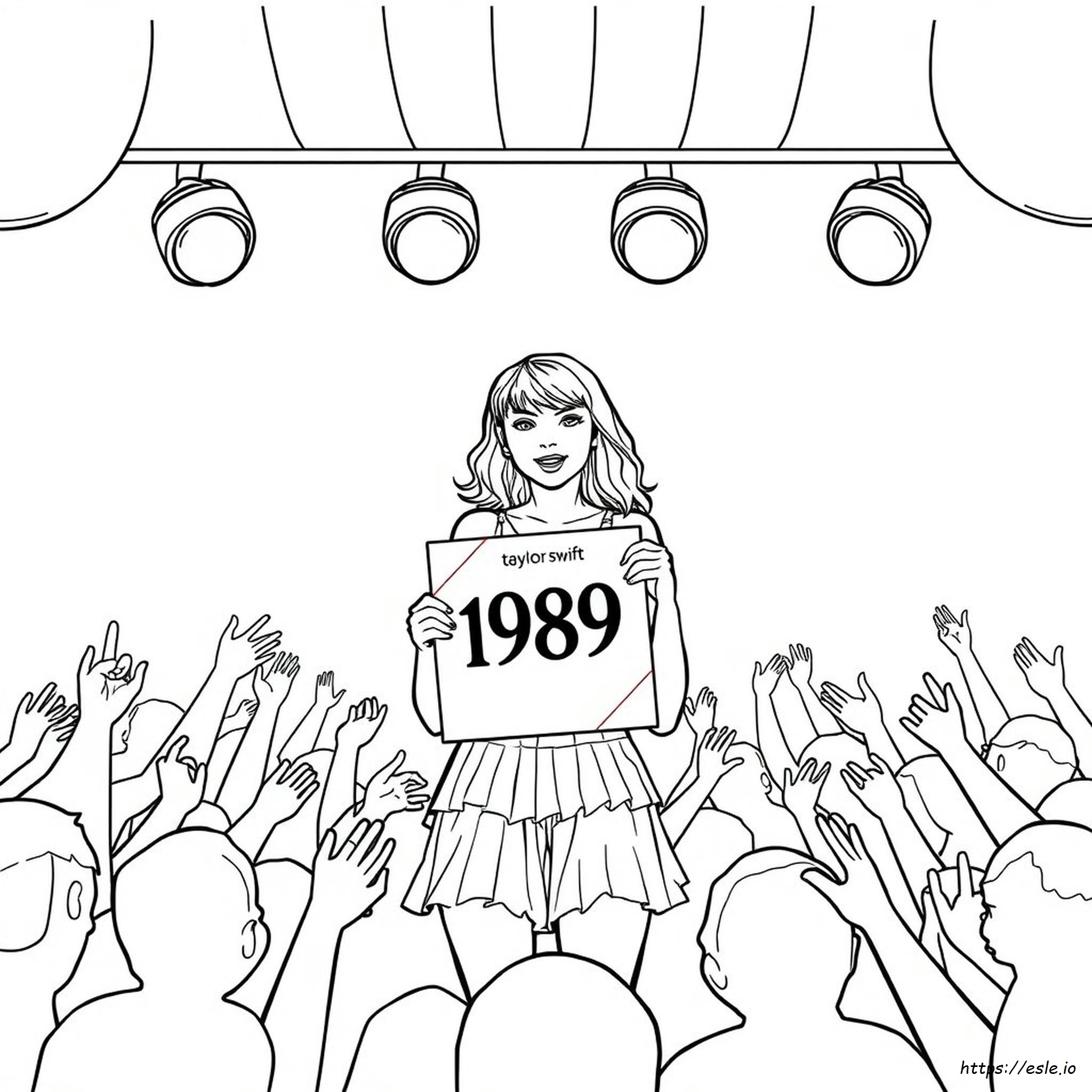 Desenho Para Colorir Taylor Swift 1989 - Grátis Para Imprimir