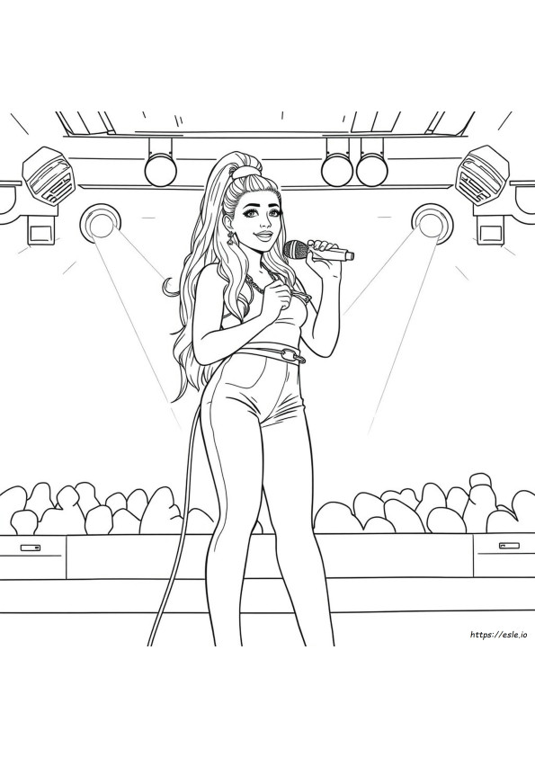 Realistic Ariana Grande Coloring Pages