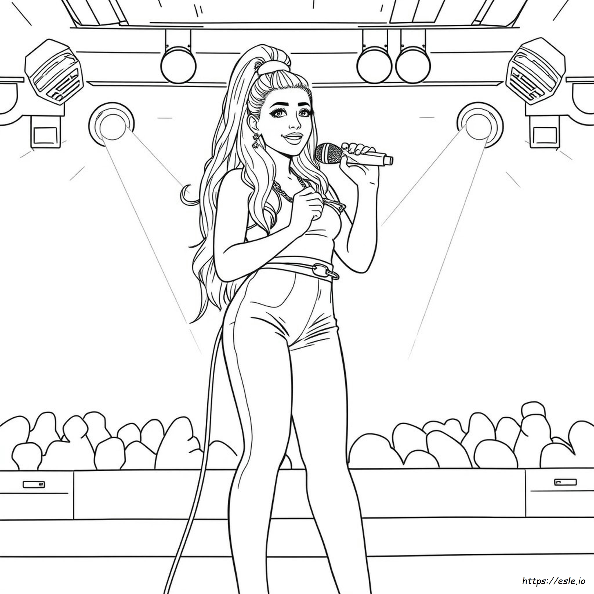 Realistic Ariana Grande Coloring Pages