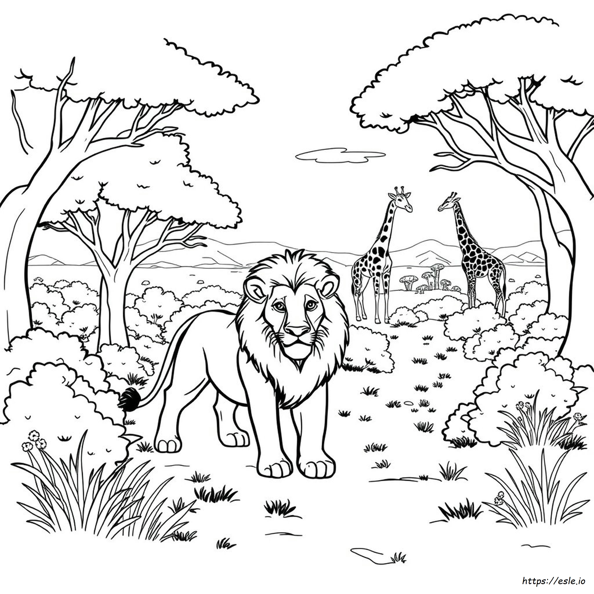 Free Printable Safari Coloring Page