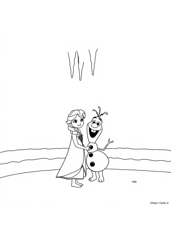 Frozen Happy Birthday Coloring Pages