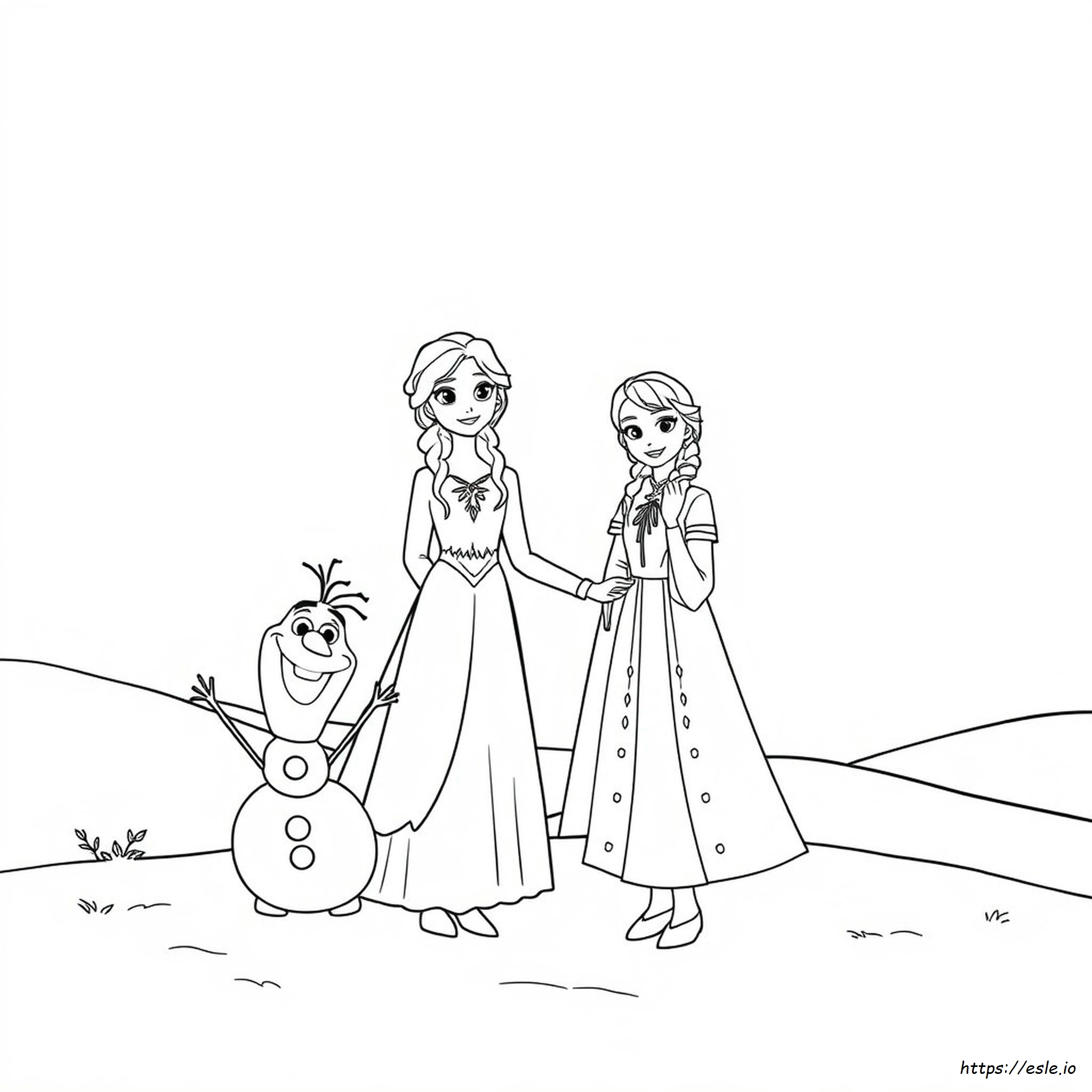 Elsa Anna Ausmalbild Zum Ausdrucken