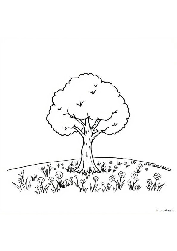 Albero Da Colorare Clipart