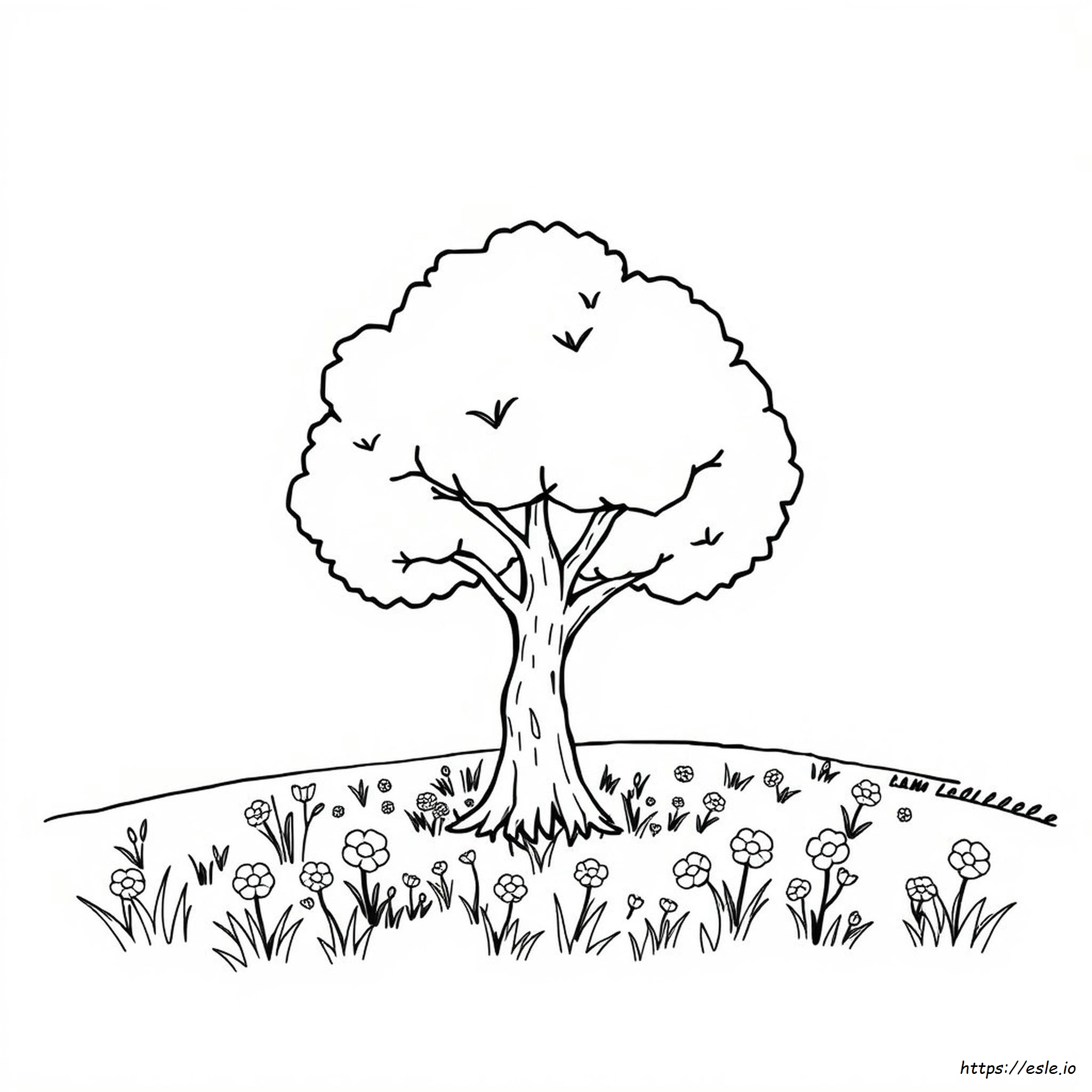 Gambar Mewarnai Clipart Pohon