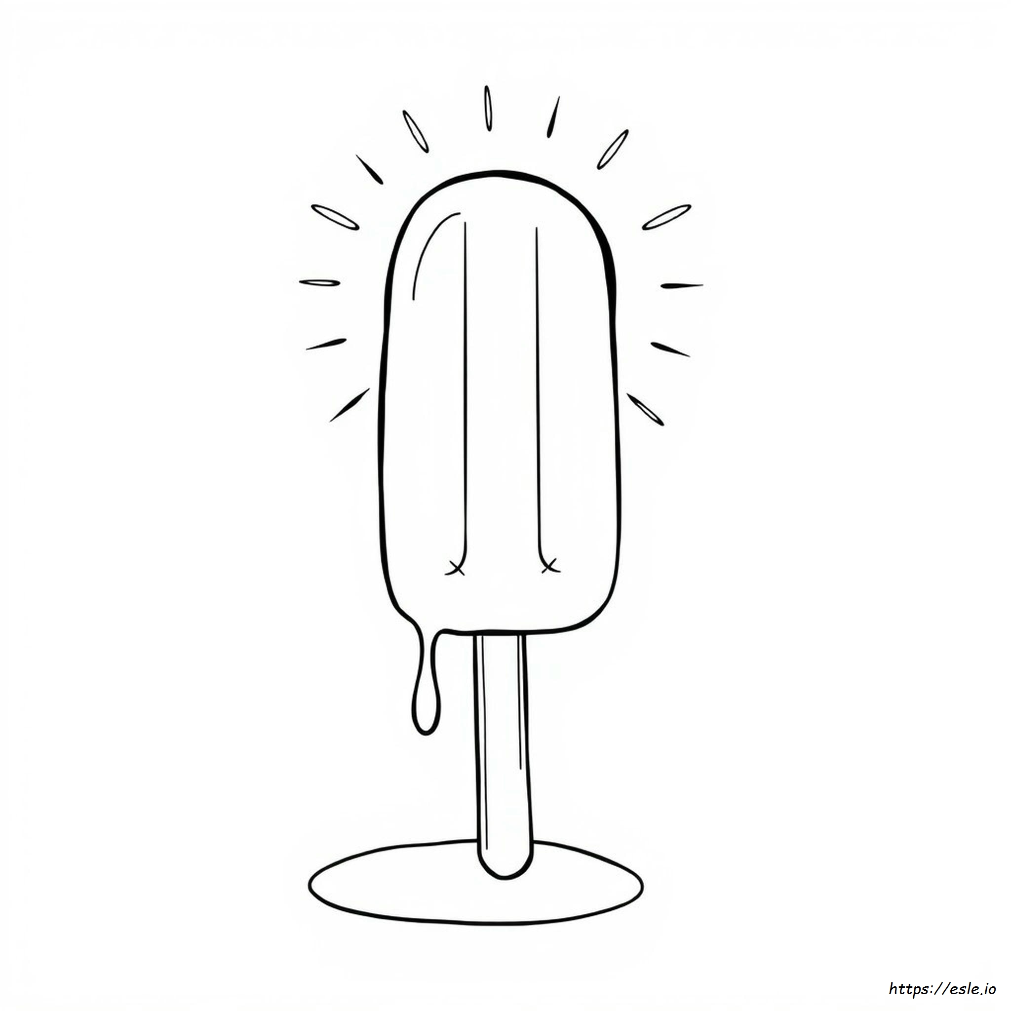 Cute Popsicle Coloring Page - Free Printable