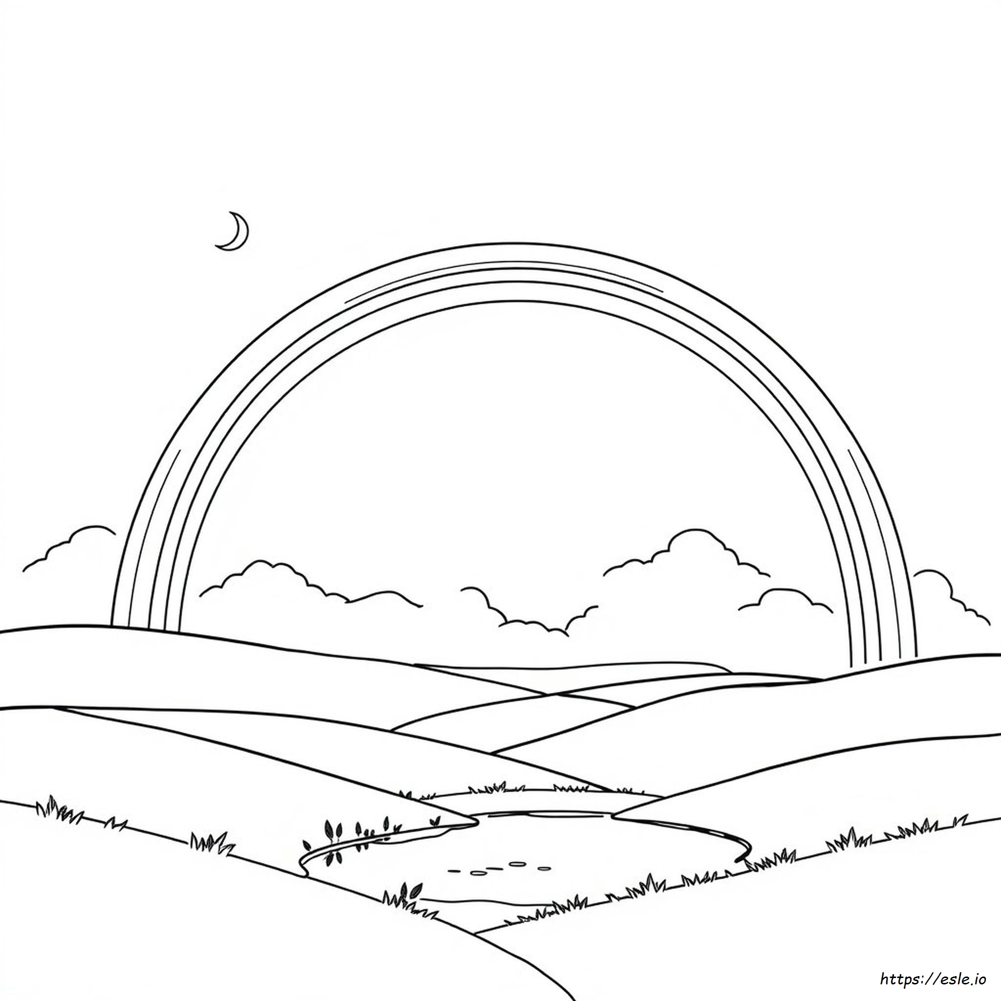 Rainbow Colouring In Pages
