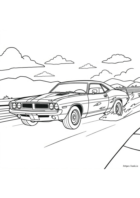 Mașini Muscle Hot Rod De Colorat