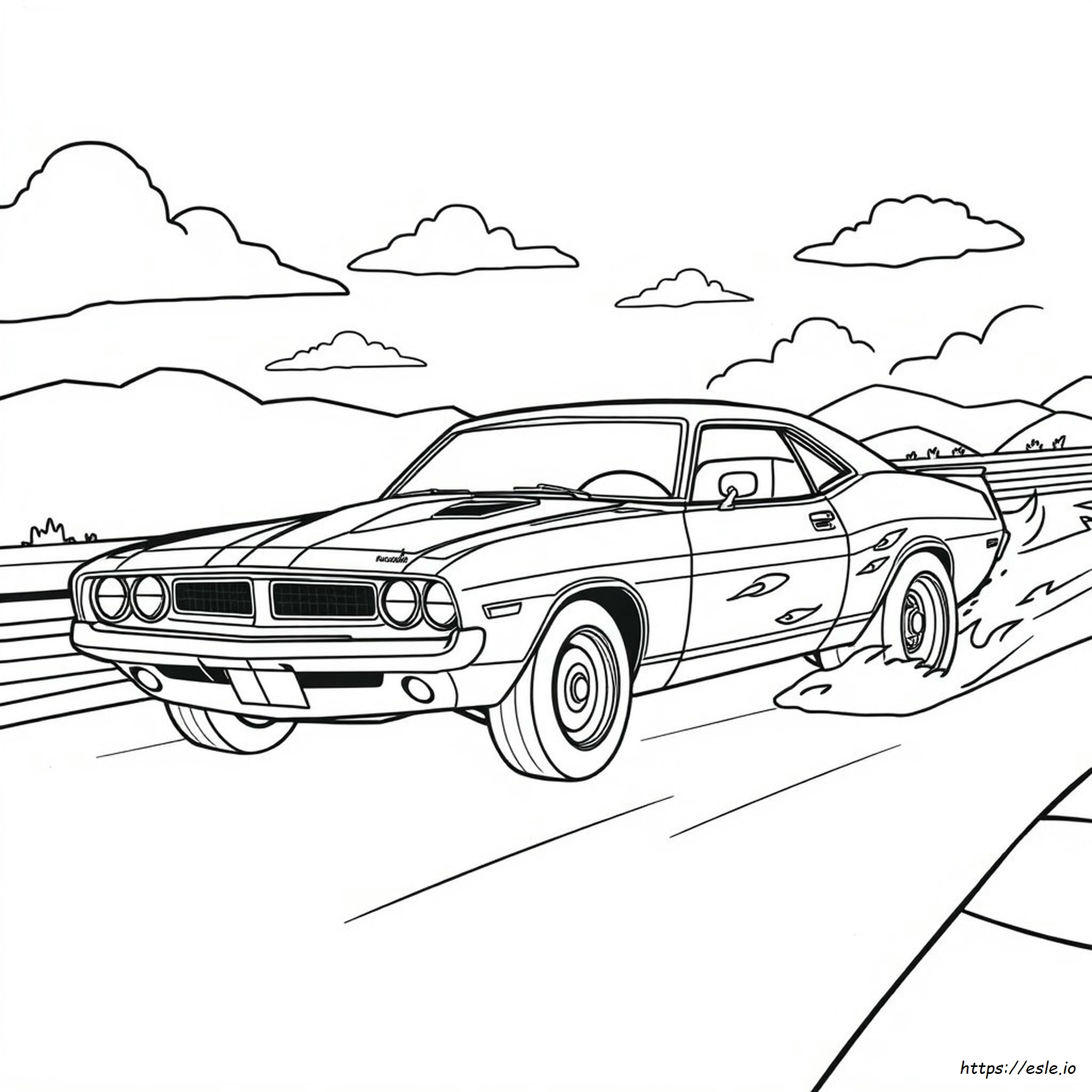 Muscle Car Hot Rod Coloring Pages - Free Printable
