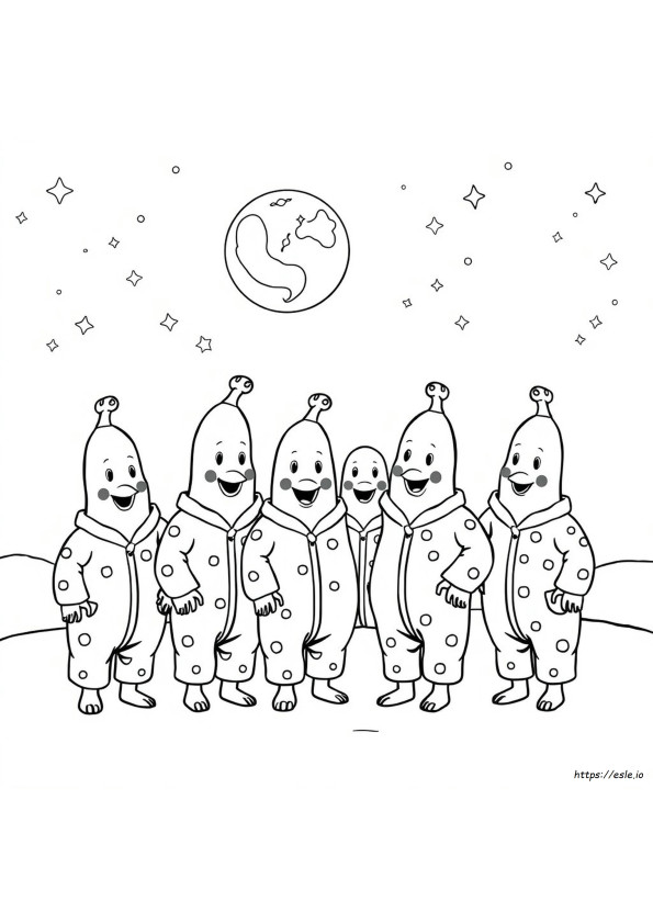 Carte De Colorat Bananas In Pyjamas