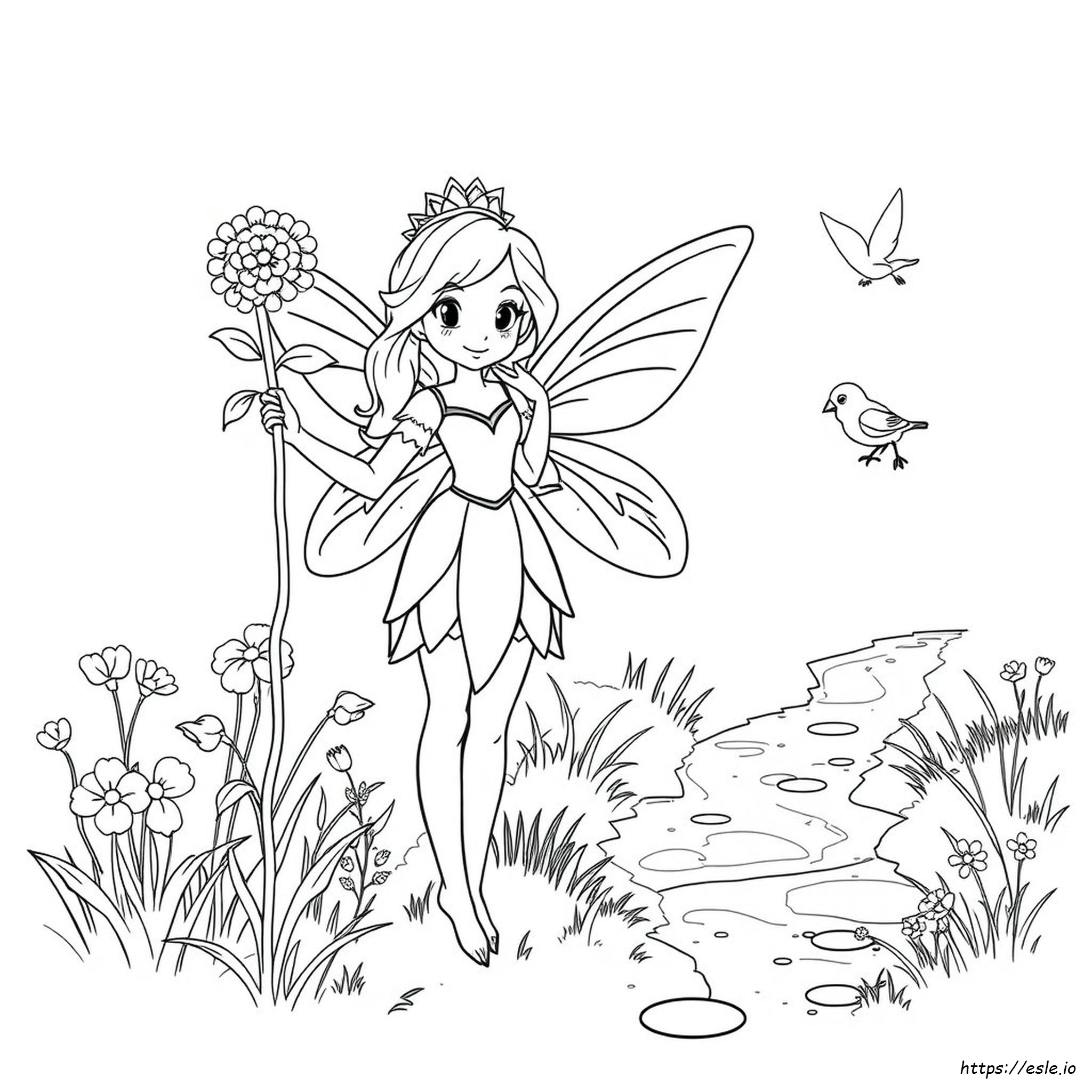 Fairy Tale Coloring Page - Free Printable PDF