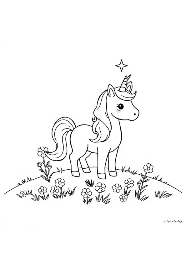 Kawaii Unicorn Coloring
