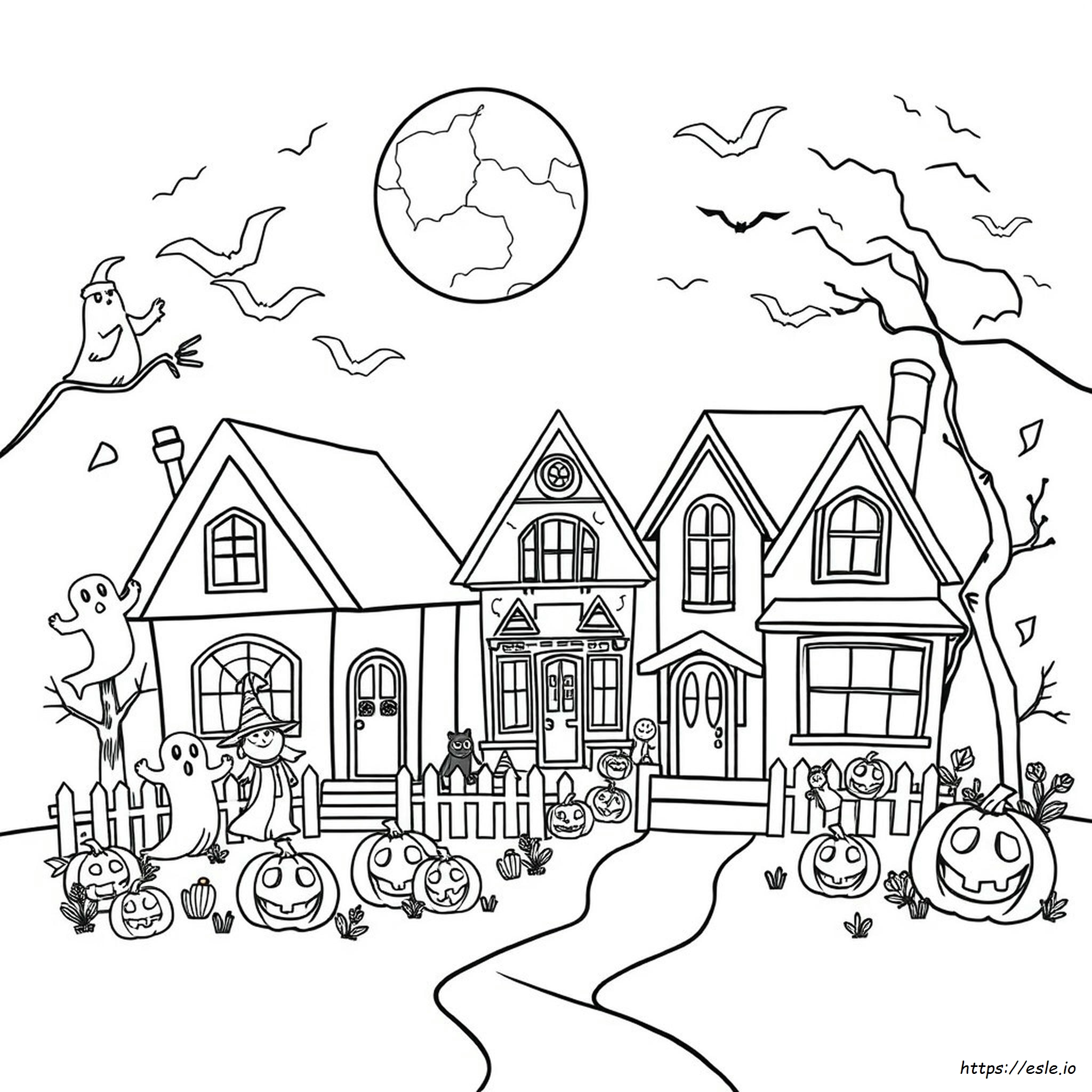 Halloween Coloring Page For Free To Print