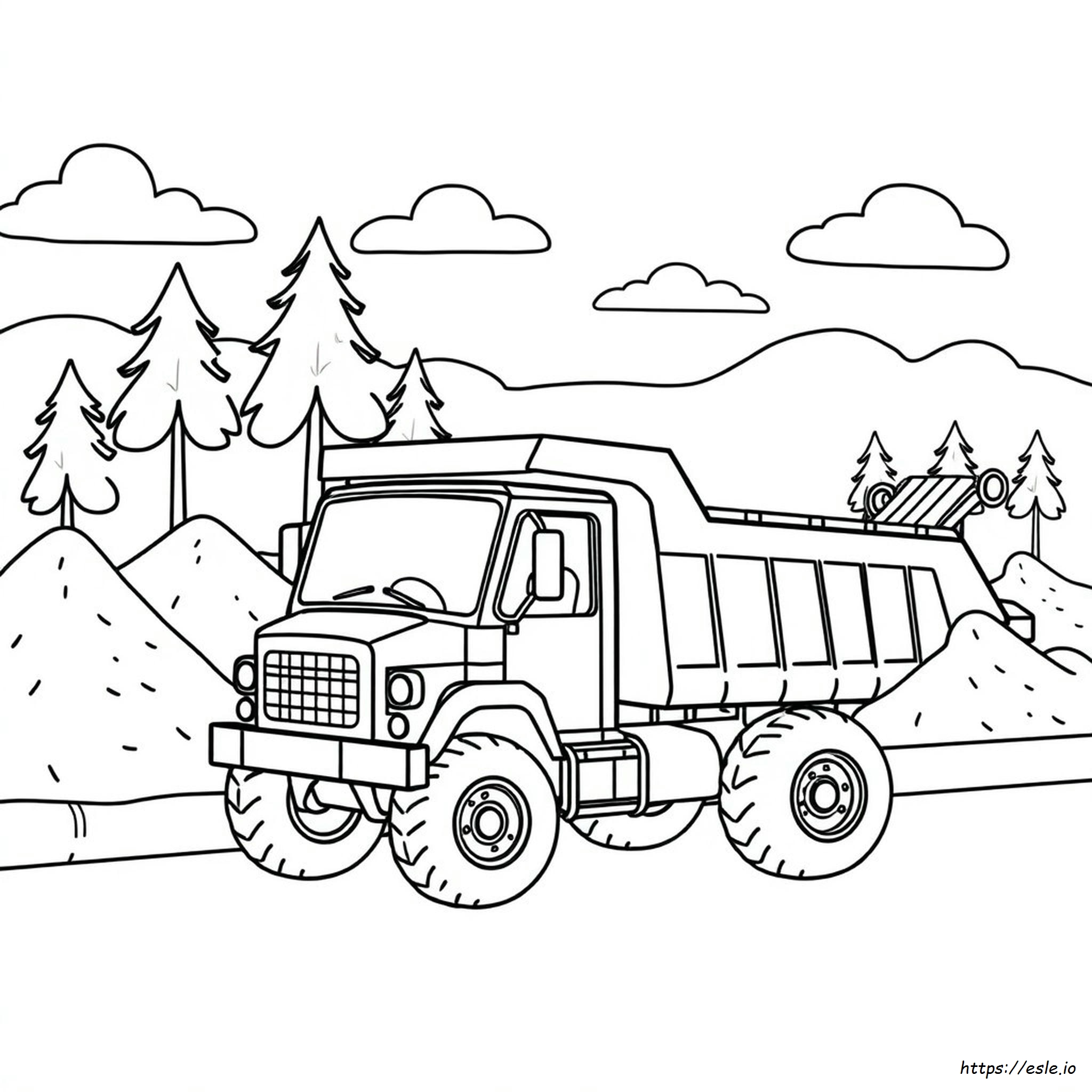 Camion Ribaltabile Da Colorare Gratis
