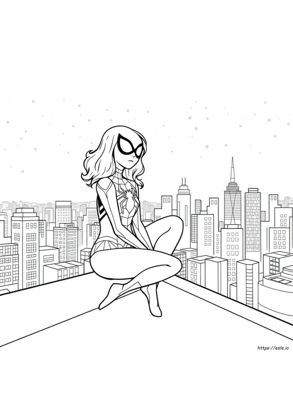 Spidergwen Ausmalbilder