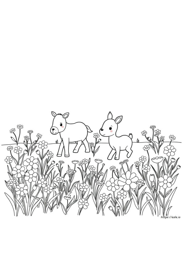 Ausmalbilder Von Tieren Und Blumen