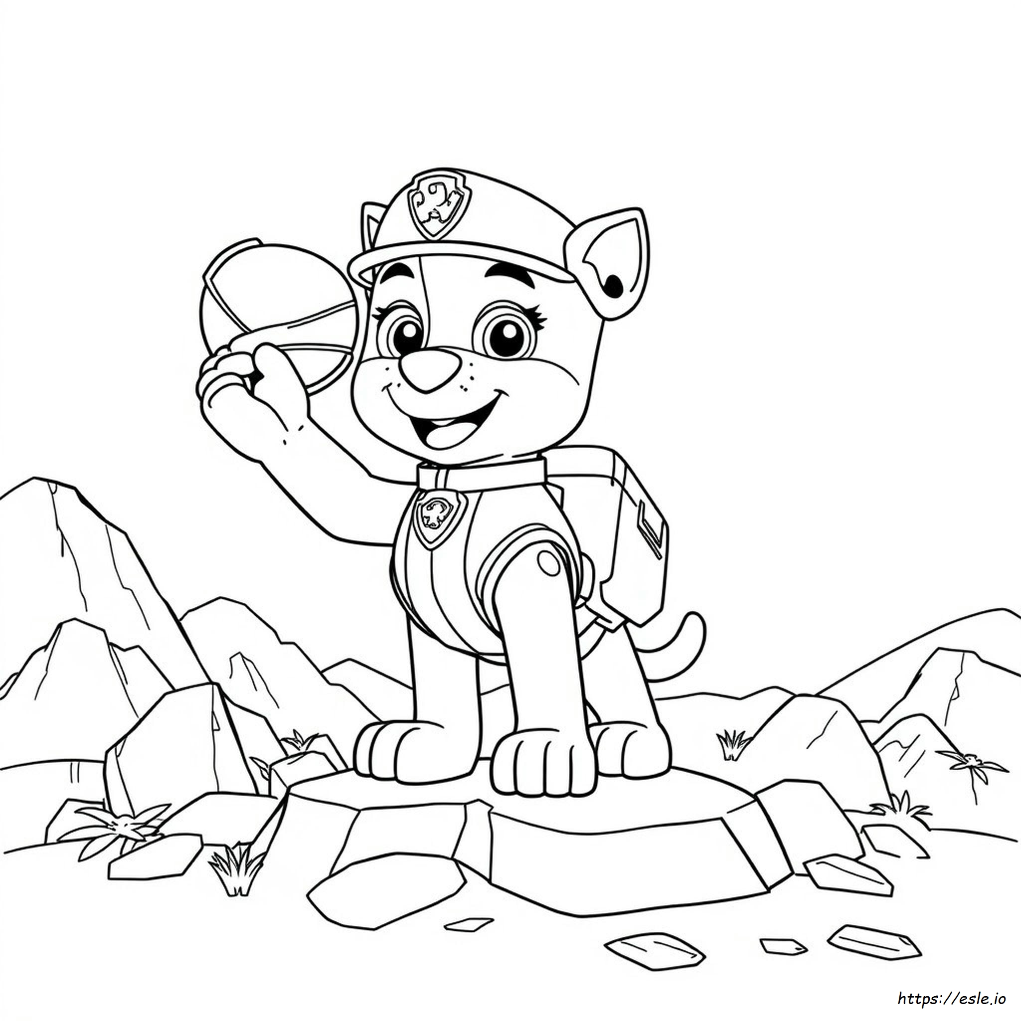 Rocky Paw Patrol Coloring Page