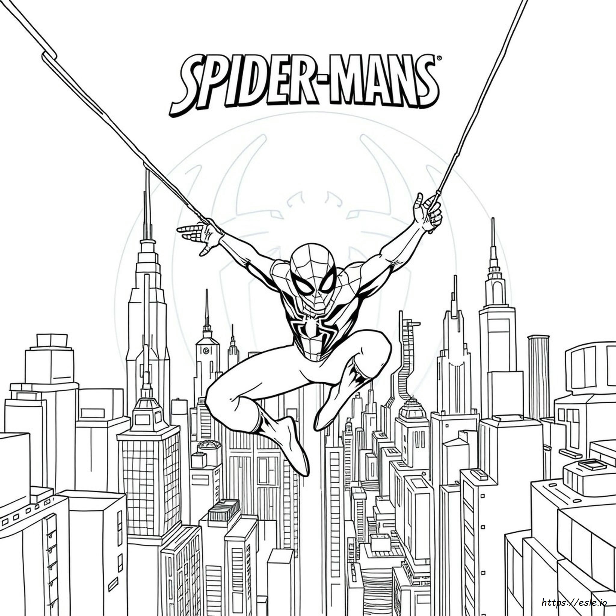 Spider Man În Spider Verse De Colorat