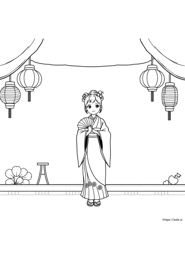 Yae Miko Coloring Page