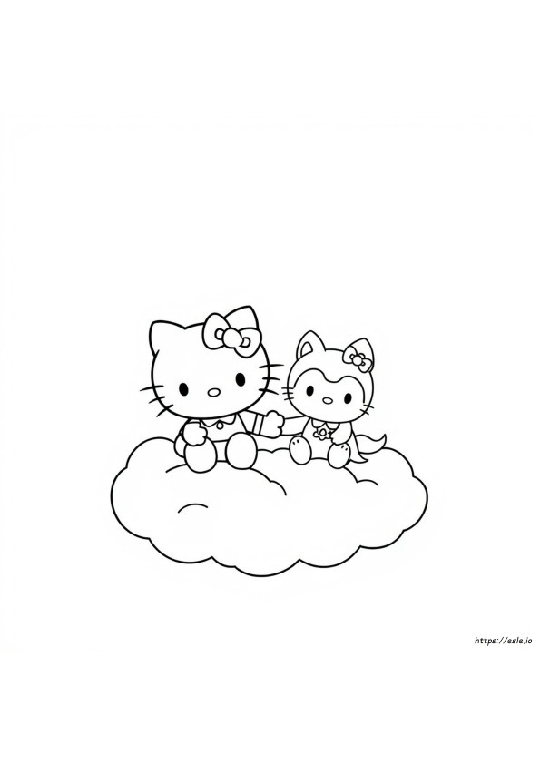 Hello Kitty And Kuromi Coloring