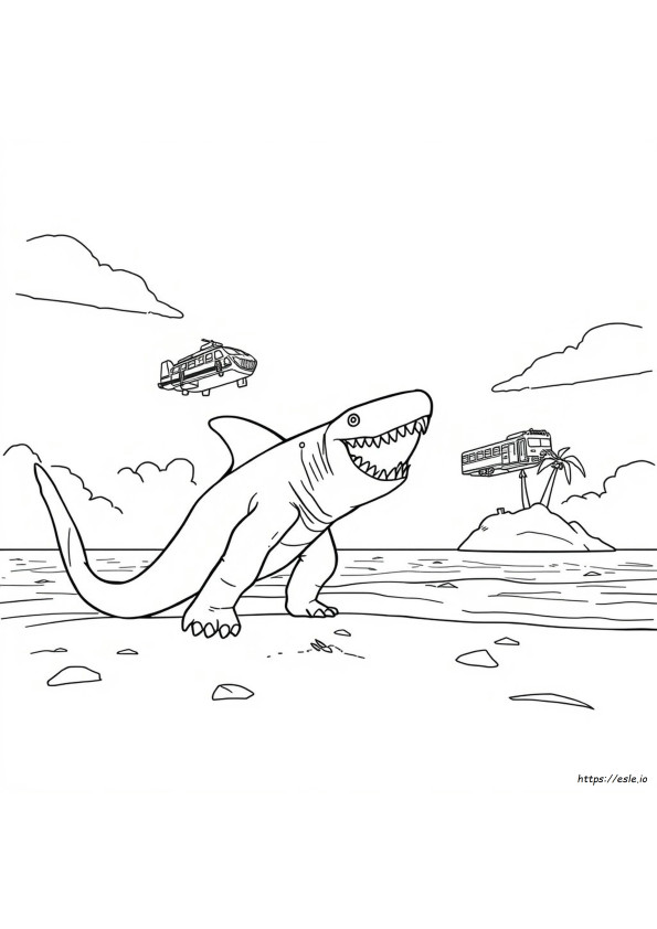 Fortnite Megalodon Para Colorir