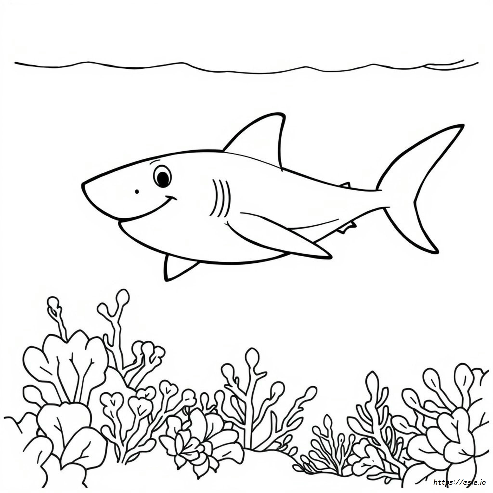 Jeff The Shark Coloring Page