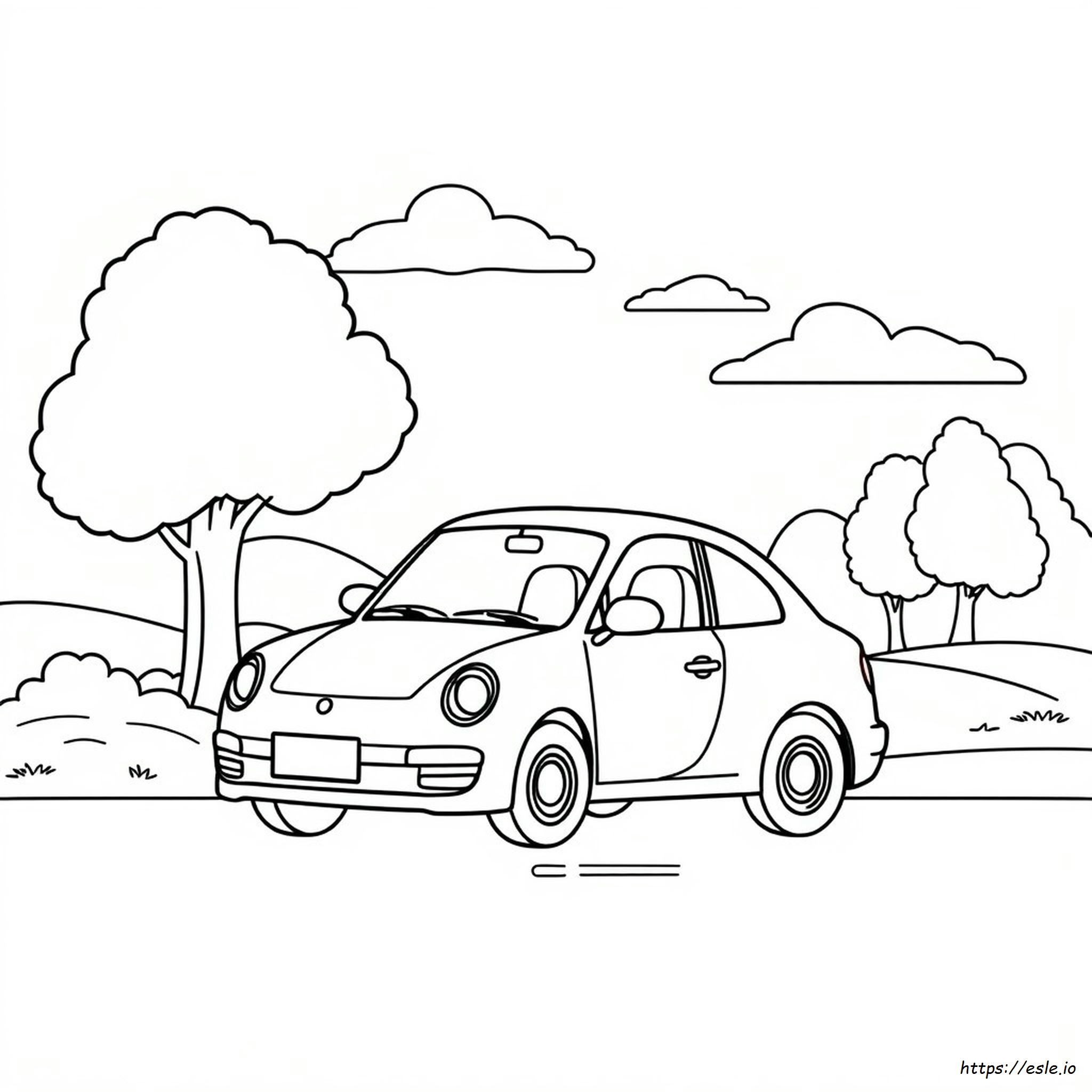車の塗り絵