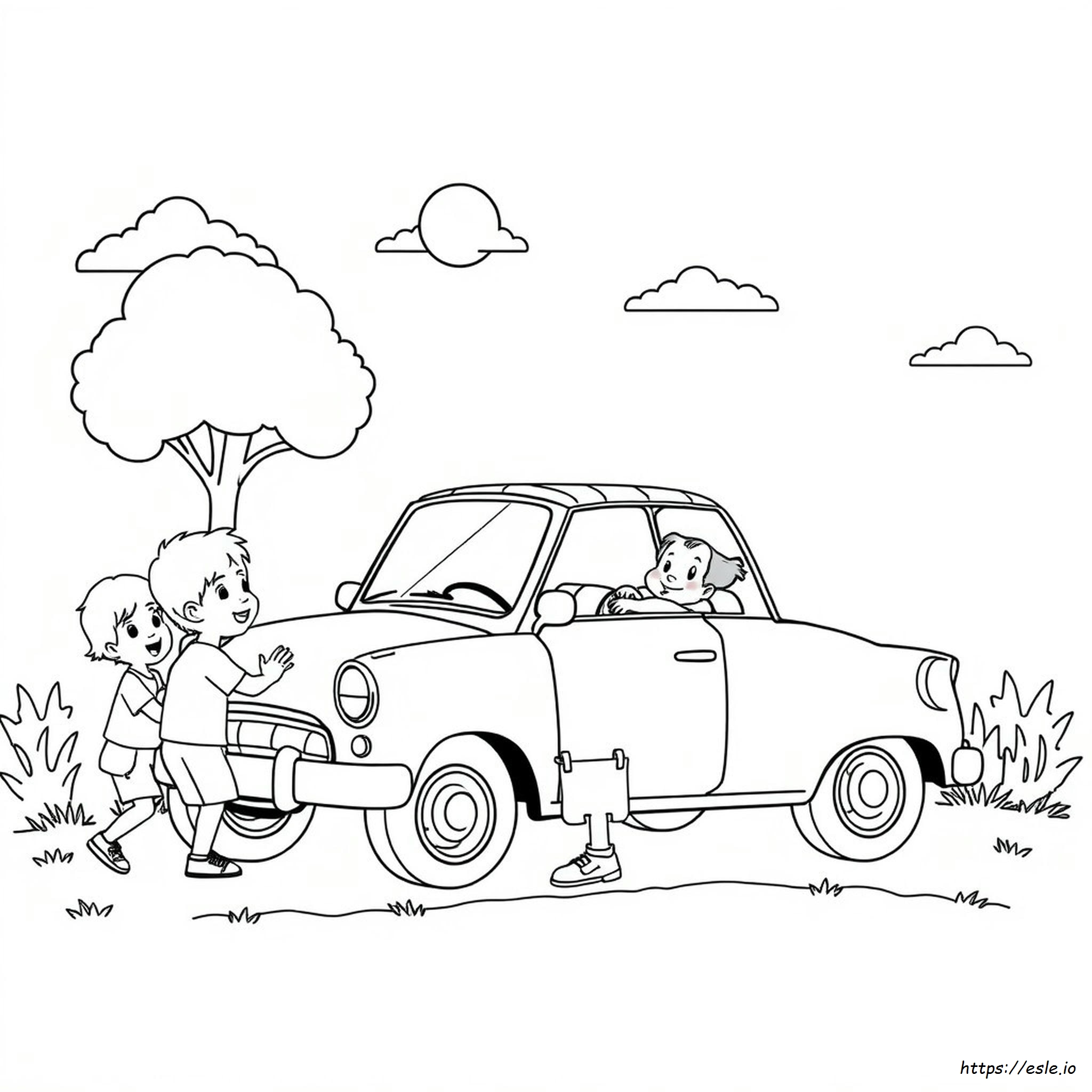 Kids Car Coloring Page - Free Printable