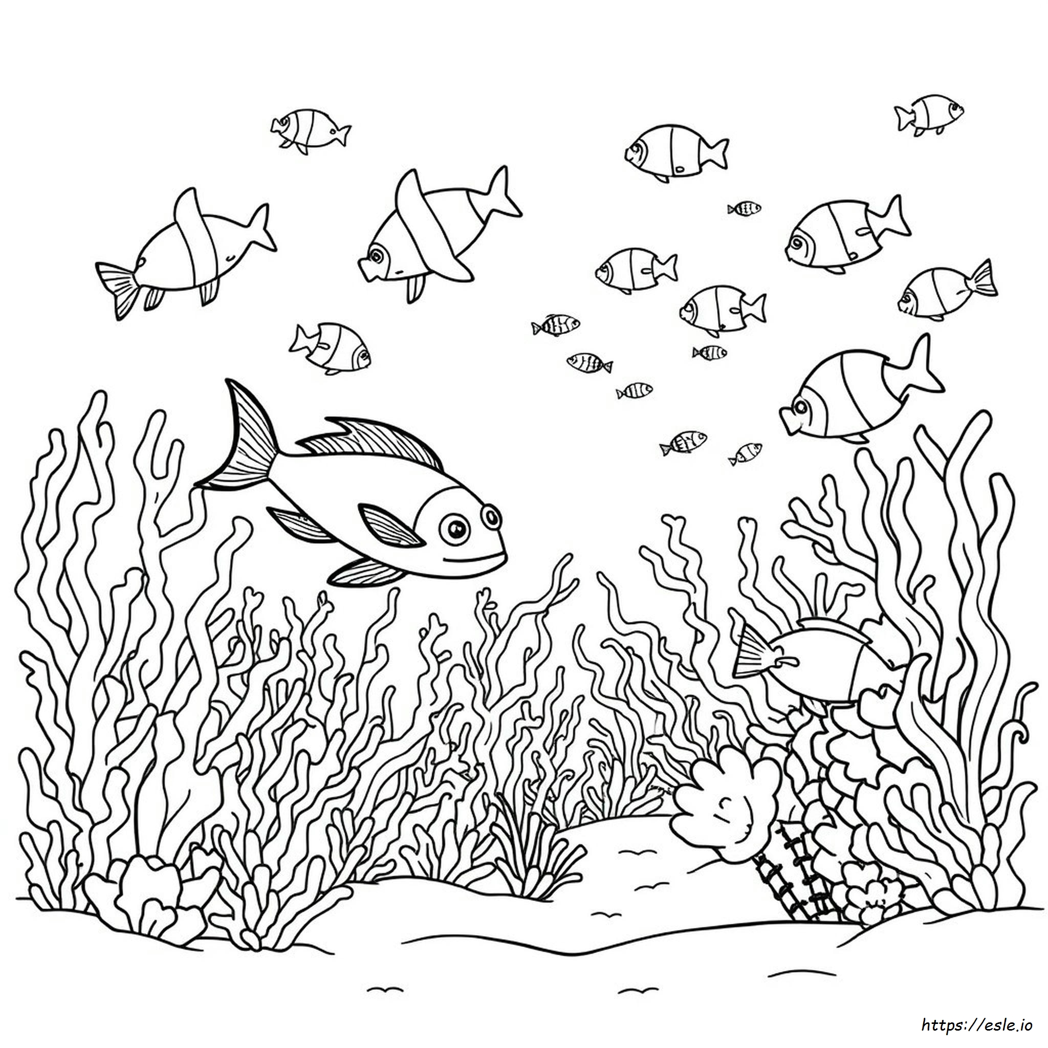 海の生き物ぬりえ 無料印刷