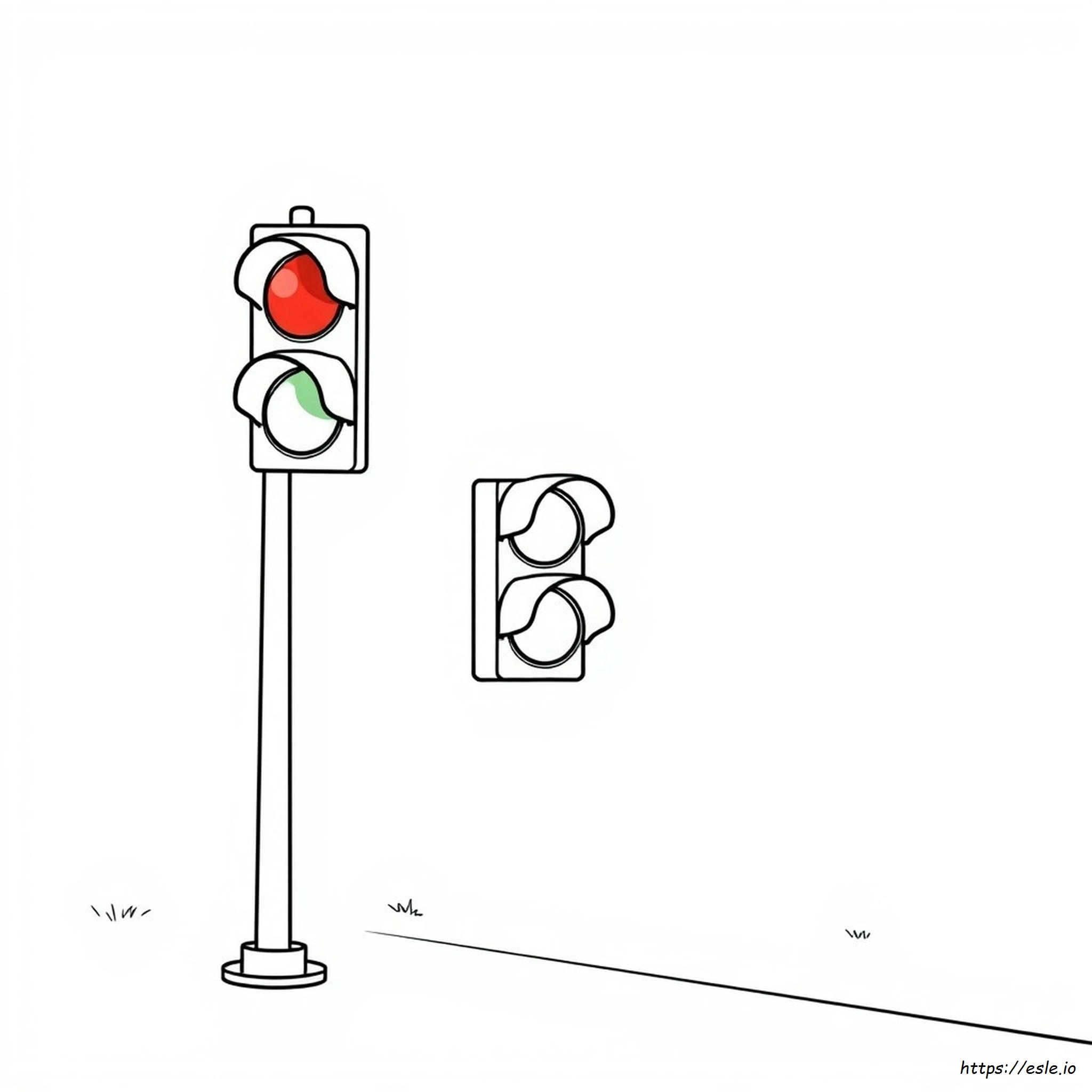 Traffic Light Coloring Page Pdf