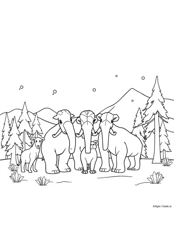 Animais Da Era Do Gelo Para Colorir