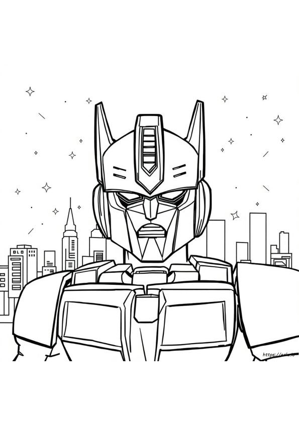 Maschera Di Optimus Prime Da Colorare