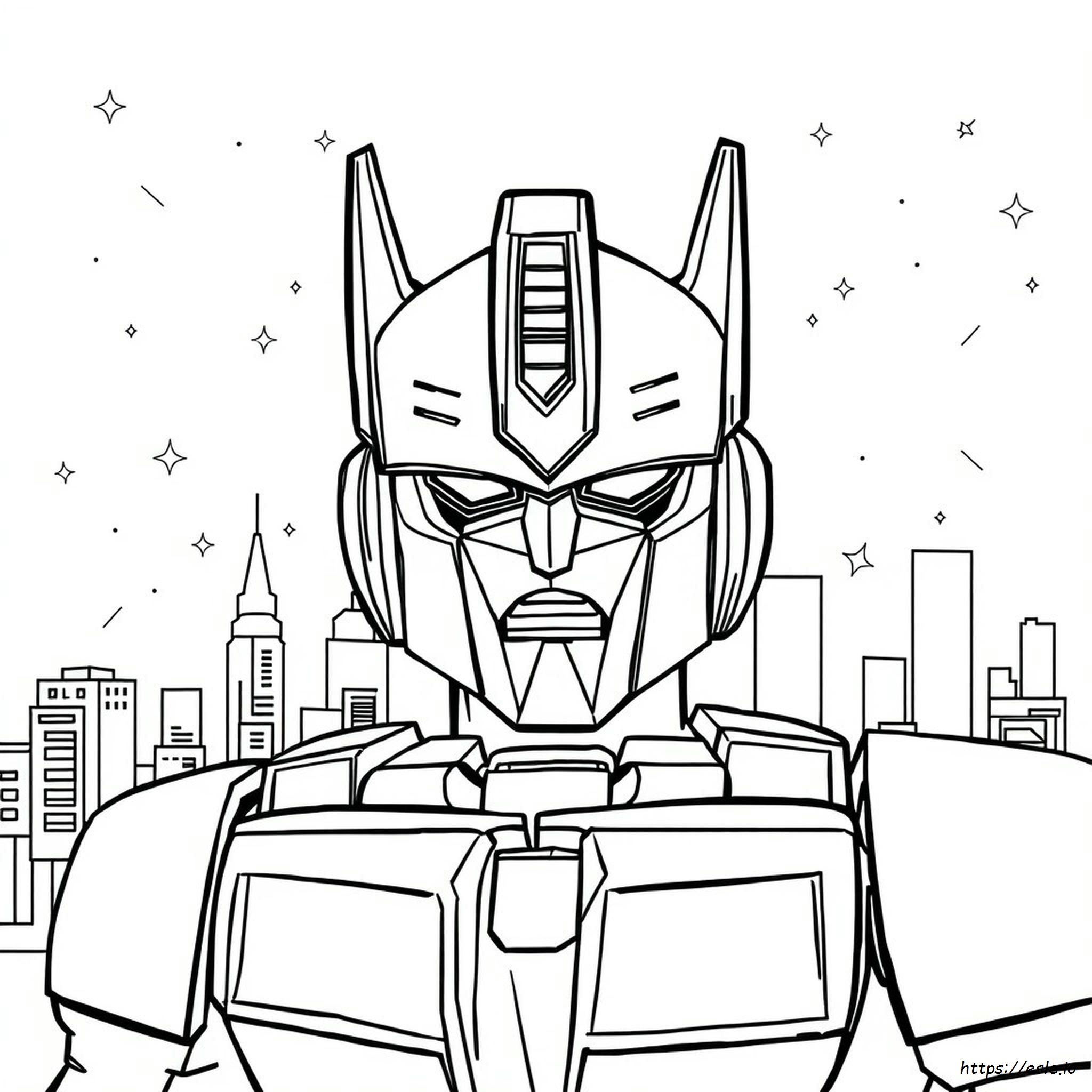 Maschera Di Optimus Prime Da Colorare - Gratis