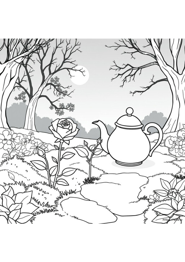 Beauty And The Beast Rose Coloring Page
