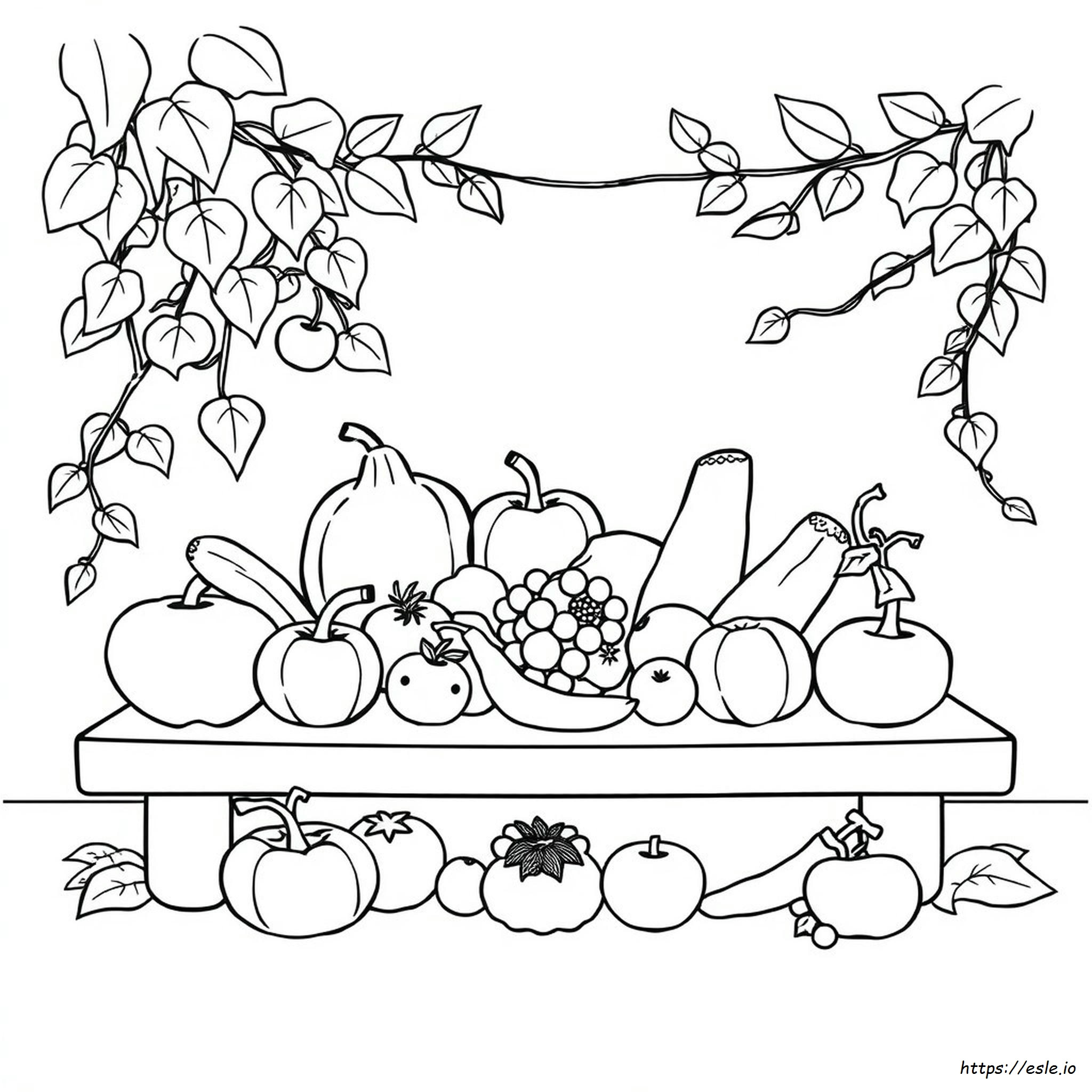 Coloring Worksheets Fruits And Vegetables