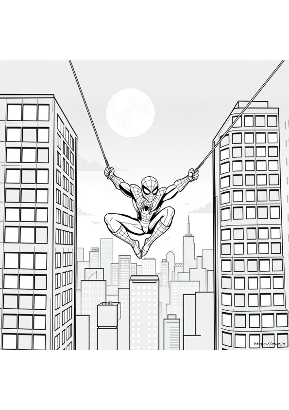 Spiderman Netzschießer Ausmalbild