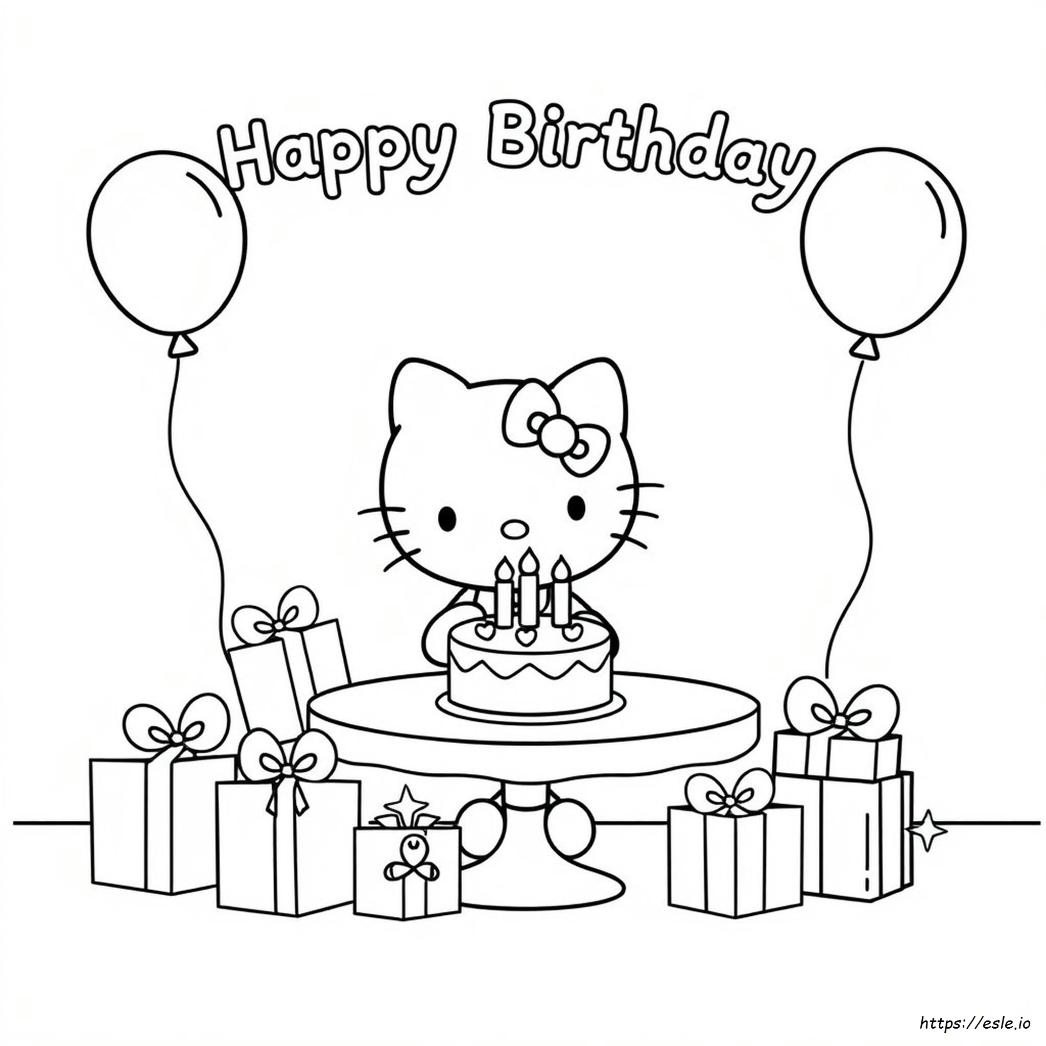 Hello Kitty Geburtstag Ausmalbild Zum Ausdrucken