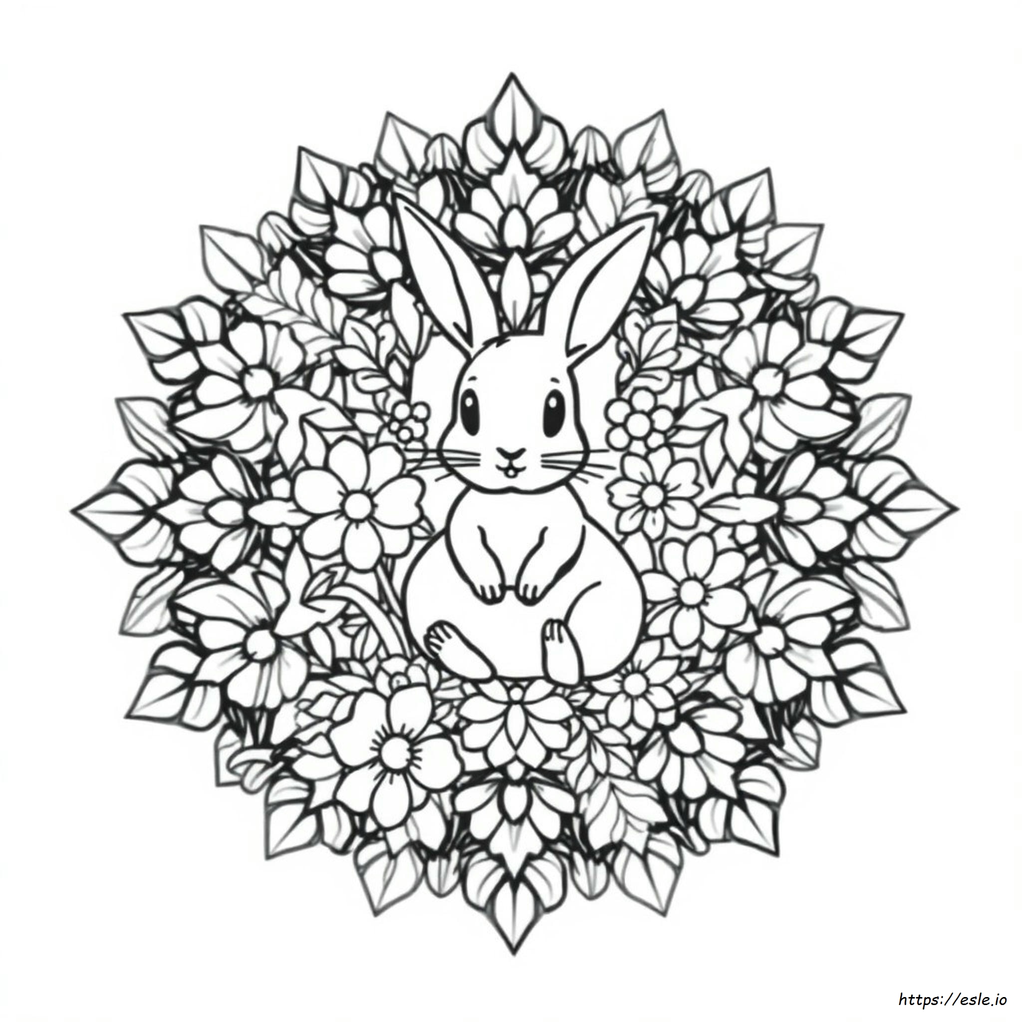 Bunny Mandala Coloring Pages