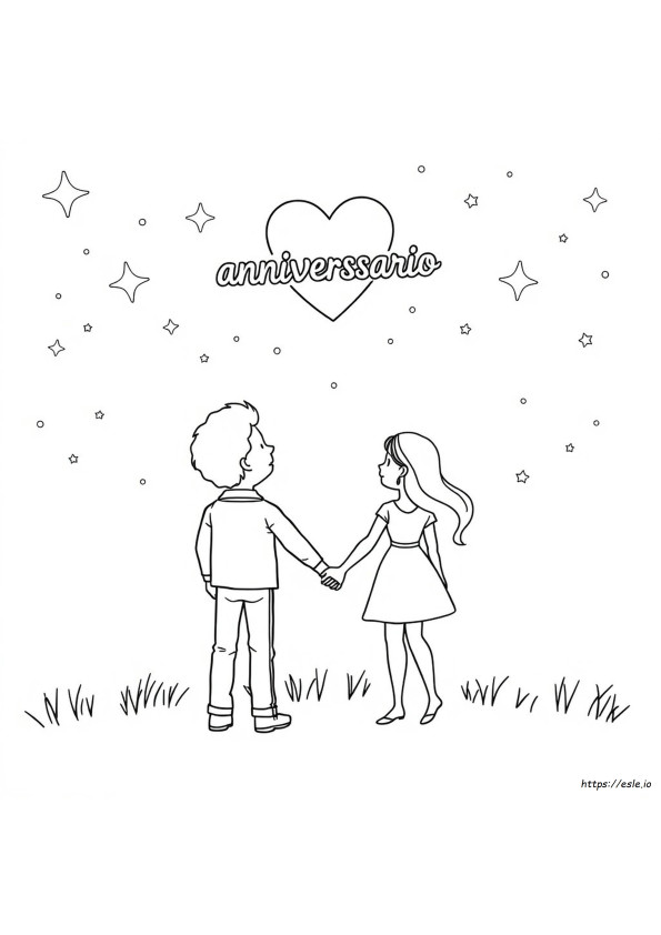 Free Printable Anniversary Coloring Pages