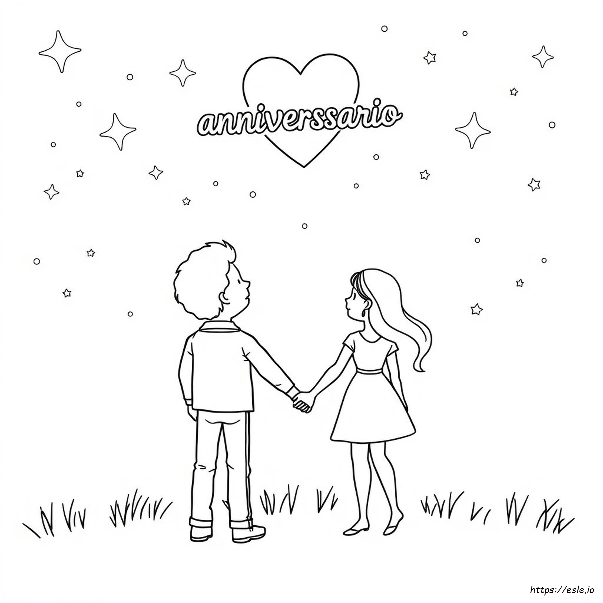 Free Printable Anniversary Coloring Pages