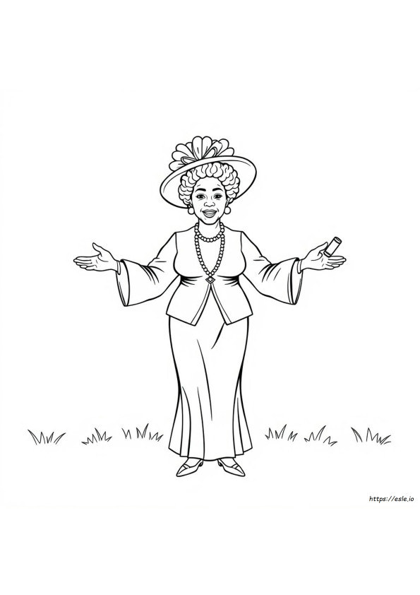 Madam C J Walker Coloring Page